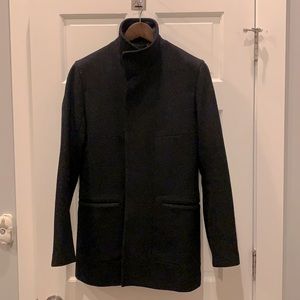 Reiss Topcoat w/ stand collar (military inspired)